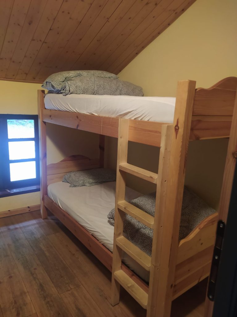 Bunk beds on the TMB, mountain refuge