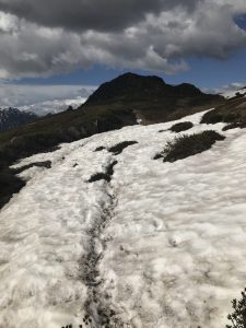 Melting snow on the Posettes, coming from Tré-le-Champ. 31/05/23