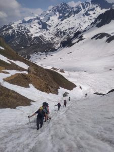 TMB typical morning up to Col du Bonhomme