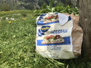 Crackers with an alpine meadow behind