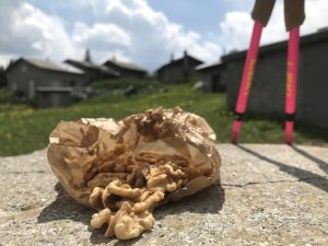 Walnuts in a re-used bread bag