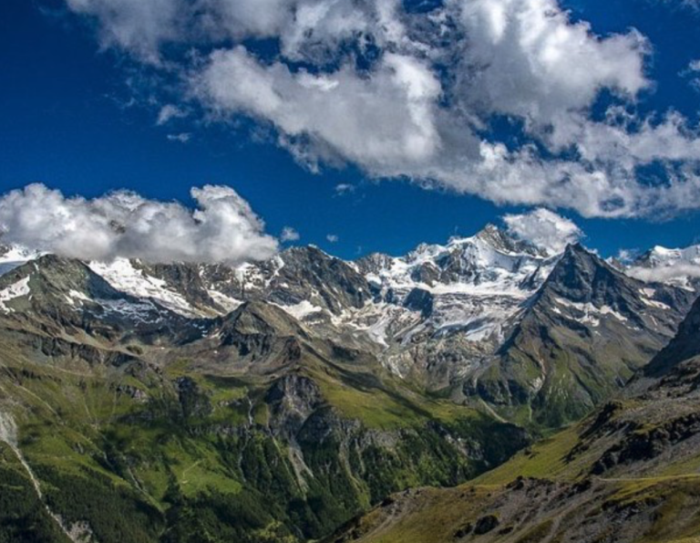 moon twins above col Sorebois on Haute Route