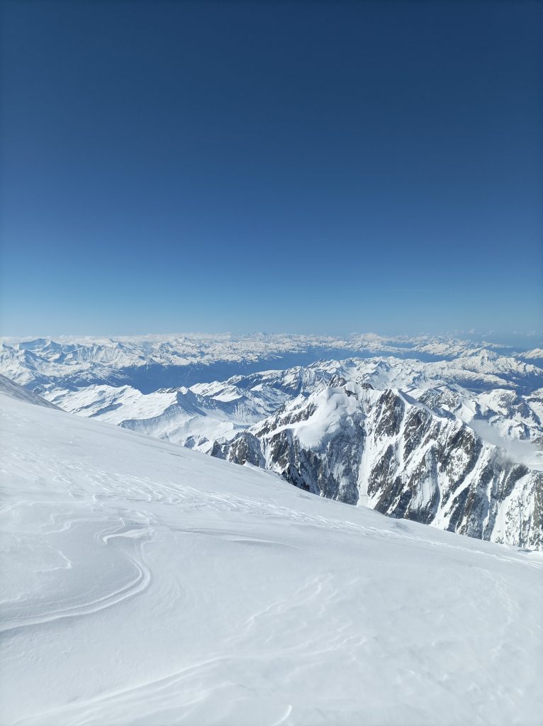 Col de la Seigne seen from Mont Blanc