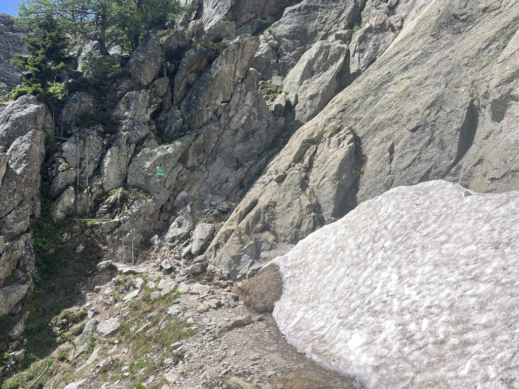TMB Conditions May 26, ladders to Lac Blanc