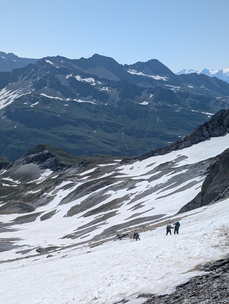 Snowy Col des Fours, June TMB conditions 2026