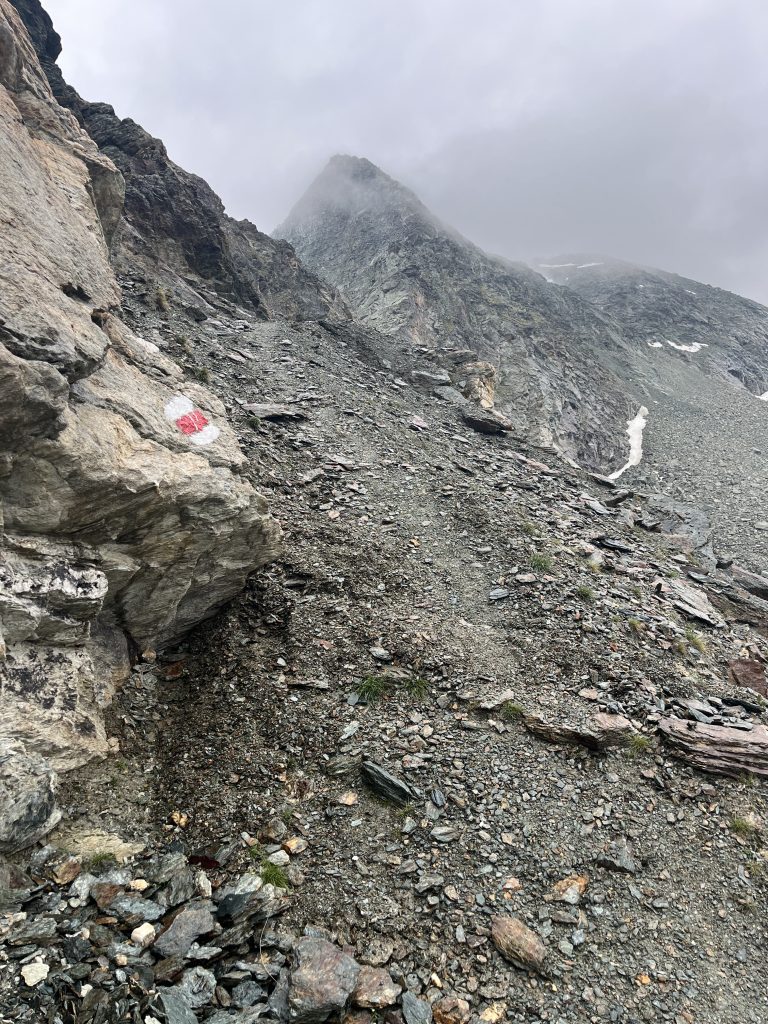 Scree below Col de riedmatten