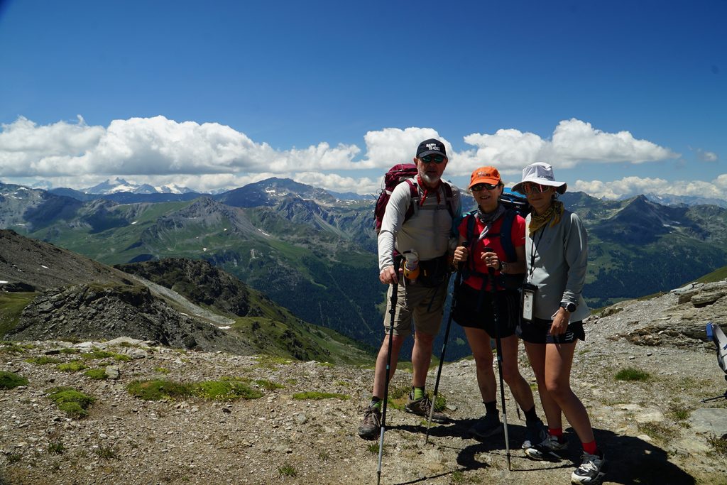 Charlie and her parents on the Haute Route