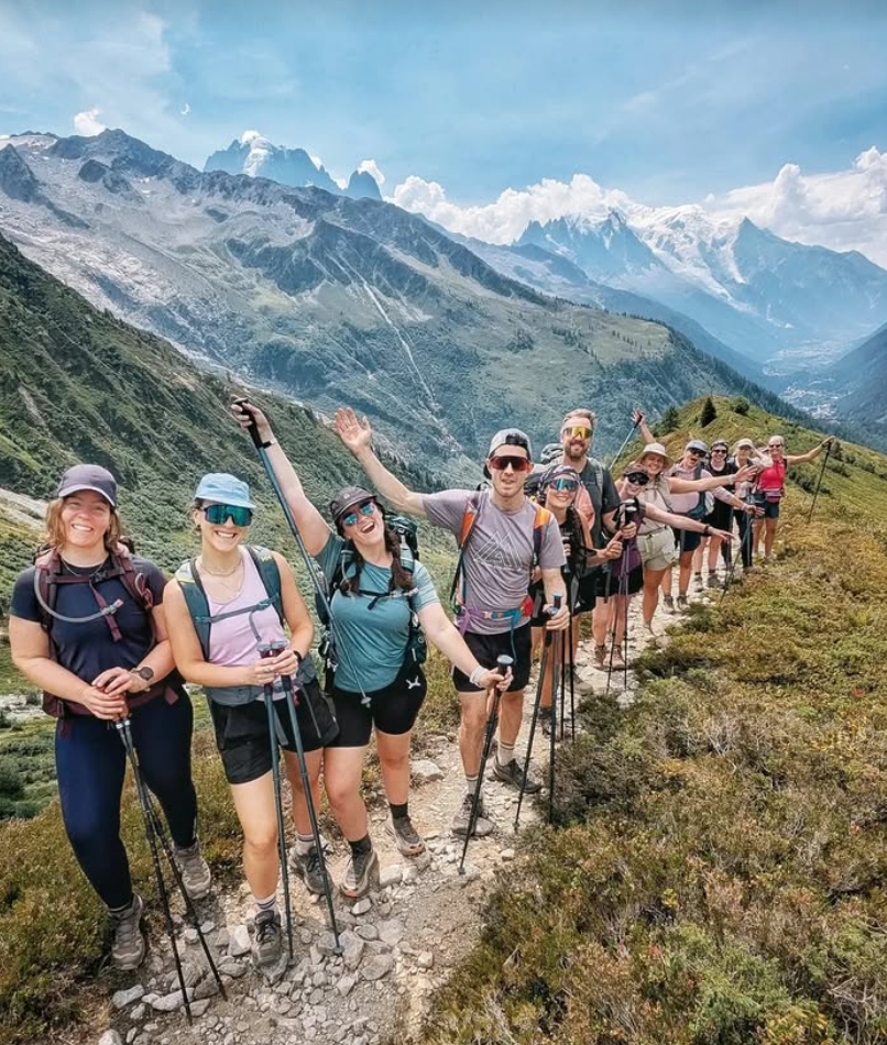 TMB august group of hikers